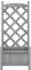 vidaXL Pflanzkübel mit Rankgitter Rollen Massivholz Tanne 40x30x97.5 cm grau