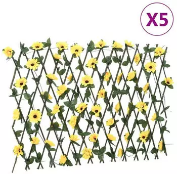 vidaXL Expandable trellis ivy pattern set of 5 (366599)