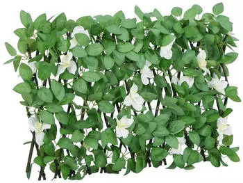 vidaXL Expandable wooden trellis ivy pattern 180 x 30 cm green