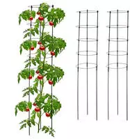 Relaxdays Rankhilfe, 3er Set, 5 Ringe, Hxd 150x28 Cm, Blumen & Nutzpflanzen, Metall