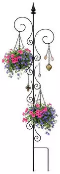 DanDiBo Rankhilfe Schwarz Metall 30x145x2 cm