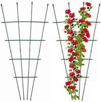 Relaxdays Rankgitter, 2er Set, Hxb: 122 X 59 Cm, Stahl & Kunststoff, Rankhilfe