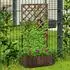 Outsunny Pflanzenkasten, Braun Holz 31.5x149.5x72.5 cm