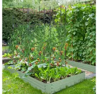 Outsunny Rankhilfe 3er-set, Pflanzenhalter Mit 3 Ebenen, Gartenpflanze St&uuml;tzstangen,