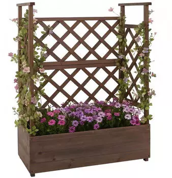 MCW Hochbeet Dunkelbraun Holz 85x114x44 cm