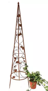 DanDiBo Rankhilfe Braun Metall 24x118x24 cm