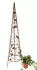 DanDiBo Rankhilfe Braun Metall 24x118x24 cm