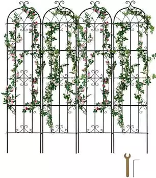 VEVOR Metal garden trellis set of 4 51 x 220 cm