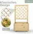 holz4home Pflanzkasten mit Rankgitter S 34x58x104 cm inkl Gartenhandschuhe + Vlies