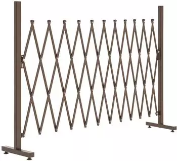 Outsunny Scherengitter ausziehbar 35-300 cm braun