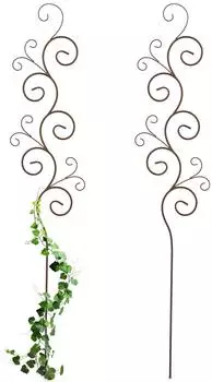 Relaxdays Rankgitter Braun Metall 30x160x1 cm