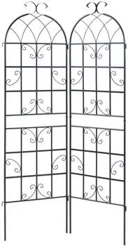 casa.pro casa.pro Rankgitter-Set Schwarz Metall 50x180x1.3 cm