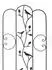 DanDiBo Rankhilfe Braun Metall 37x110x1.5 cm