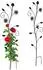 Relaxdays Rankhilfe Schwarz Metall Floral 34x110x1 cm