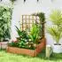 Outsunny Hochbeet Braun Holz 232 L 95x110x95 cm