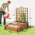 Outsunny Hochbeet Braun Holz 232 L 95x110x95 cm