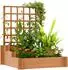 Outsunny Hochbeet Braun Holz 232 L 95x110x95 cm