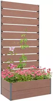 Outsunny Garden Planter with Trellis