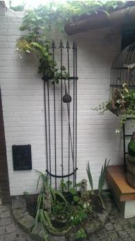 Kuheiga Rankgitter halbrund für Wand 180 cm schwarz