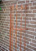 KUHEIGA Rankhilfe halbrund Fallrohrverkleidung 10mm VOLLEISEN H&ouml;he: 180cm, Rost