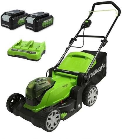Greenworks G24X2LM41 mit Akku 2x24V / 4Ah & Ladegerät Erfahrungen auf
