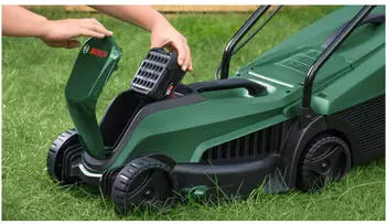 Bosch EasyMower 18V-32-150 inkl. Akku, inkl. Ladegerät – Leistungsstarker Akku für lange Mähzeiten
