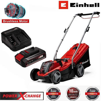 Einhell Rasenm&auml;her GE-CM 18/33 Li 18V Akku 2.5 Ah + Ladeger&auml;t (3413266x)