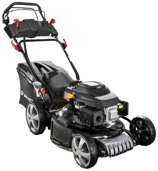 Brast Benzin Rasenm&auml;her mit Antrieb 5,2kW(7PS) Elektrostart 48cm 4 Takt OHV Motor 30-80mm 60L 19224 ESTART Speed