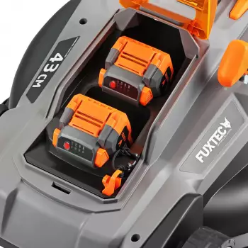 FUXTEC 40V Akku Rasenmäher FX-E2RM43 mit Akkupack, mit Ladegerät – Kabellose Freiheit für jeden Gartenbereich