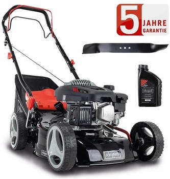Scheppach Benzinrasenm&auml;her RM420A inkl. 0,6 L &Ouml;lflasche + 2. Rasenm&auml;hermesser