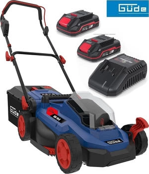 G&uuml;de City Rasenm&auml;her RM 18/33 18V mit 2 x Akku 2.0 Ah + Ladeger&auml;t