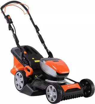 Yard Force Akku-Rasenmäher LM C46-EU mit zentraler 7-fach-Schnitthöhenverstellung orange-schwarz One Size