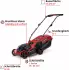 Einhell Cordless 18V Power X-Change 32cm Cutting Width up to 270m² Brushless 27L Collection Basket Near-Edge Mowing Without Battery GE-CM 18/32 C Li BL-Solo