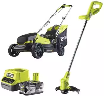 Ryobi 18V ONE+ and Grass Trimmer Twin Kit (1 x 4.0Ah)
