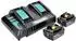 Makita DLM 480 CT2 Akku Rasenmäher 36 V ( 2x 18 V ) 48 cm 62 l + 2x Akku 5,0 Ah + Ladegerät