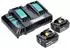 Makita DLM 480 CG2 Akku Rasenmäher 36 V ( 2x 18 V ) 48 cm 62 l + 2x Akku 6,0 Ah + Ladegerät