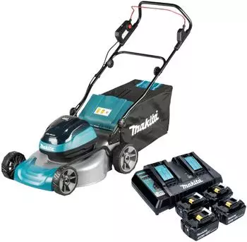 Makita DLM 466 PT4 Akku-Rasenmäher 36V (2x18V) 46cm Brushless (DLM 466 PT4)