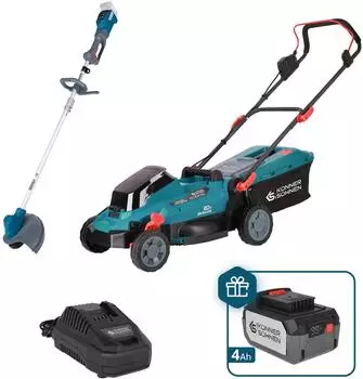 K&ouml;nner & S&ouml;hnen KS 33LM-BCT20V-SET Akku-Rasenpflege-Set Rasenm&auml;her + Trimmer 20V 4Ah (KS 33LM-BCT20V-SET)
