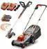 FUXTEC Akku-Garten-Set 20V, Rasenmäher 30cm & Rasentrimmer 25cm, 2x2Ah (FX-E1RM20ECO-SET)