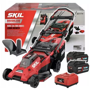SKIL Akku-Rasenm&auml;her 40V 0140 BA (2x4.0Ah) inkl. Akku und Ladeger&auml;t