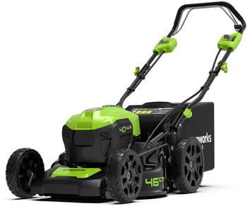 Greenworks TOOLS Greenworks 40 V Rasenmäher 46cm mit 2x4Ah Akku und Ladegerät