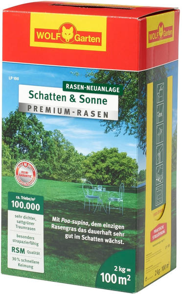 Wolf-Garten Premium-Rasen Schatten & Sonne LP 100