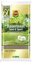 COMPO 20827, COMPO Rasensaat Spiel und Sport Aktion 4 kg f&uuml;r 200 m&sup2;,...
