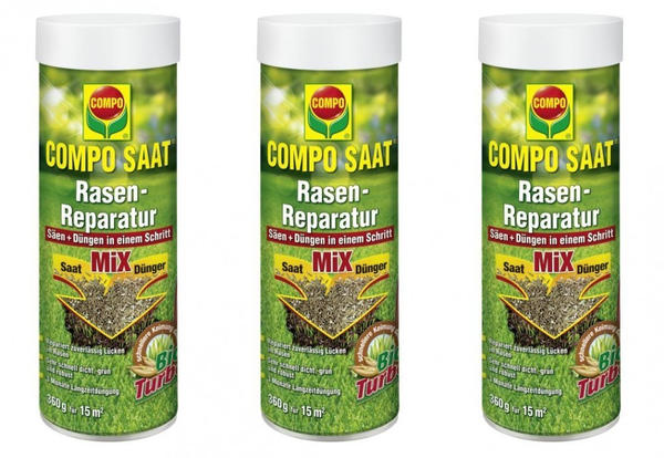 Compo Saat Rasen-Reparatur Mix 360 g 3er Set für 45 m² (21796-B)