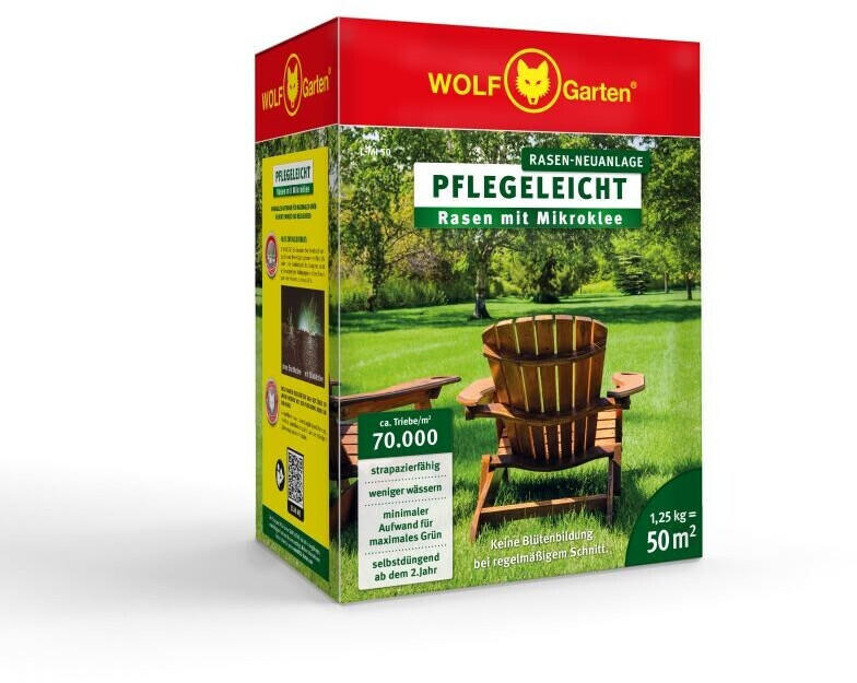 Wolf-Garten Rasen mit Mikroklee 1,25 kg 50 m² (76AH1001650) Test TOP  Angebote ab 19,99 € (August 2023)