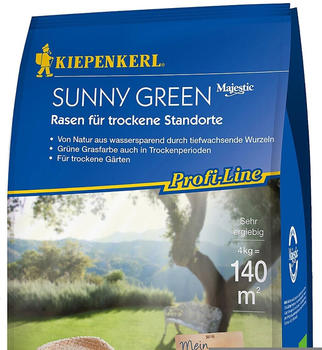 Kiepenkerl Sunny Green - Rasen für trockene Standorte 140 m² 4 kg (666207)