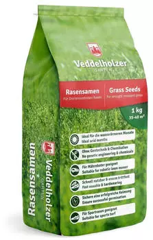 Veddelholzer Garten Rasensamen für Dürreresistenten Rasen 1kg