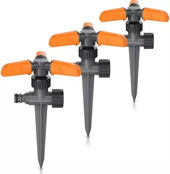 Brandson Kreisregner 360° 3 Arm bis 80 m² 3er Set 15 Strahldüsen 10 m