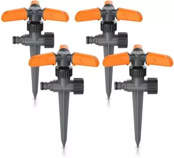 Brandson Kreisregner 360° 3 Arm bis 80 m² 4er Set 15 Strahldüsen 10 m