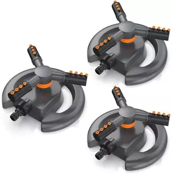 Brandson Kreisregner 360° 3 Arm bis 314 m² 3er Set 10 m